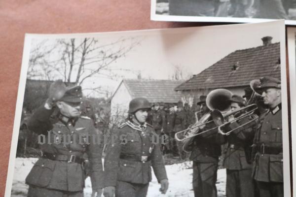 drei alte Fotos - Verleihung Ritterkreuz an Oberjäger Georg Audenrieth 10.02.1945